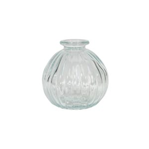 Helena Ribbed Glass Bottle (8cm x 8.5cm)