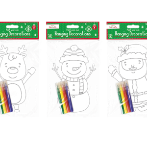 Colour Your Own Hanging Christmas Decoration (Assorted)