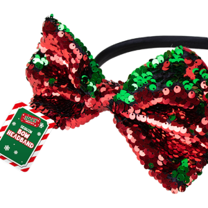 Reversible Sequin Bow Headband