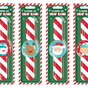 Christmas Flashing LED Snap Band (Assorted)