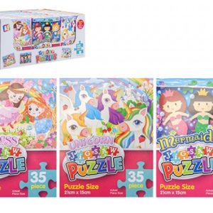 Assorted 35 Piece Puzzle (Mermaid, Unicorn and Princess)