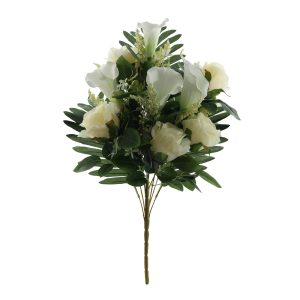 Essential White Rose and Lily Bouquet