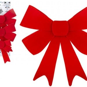 Set Of 3 Red Velvet Bows