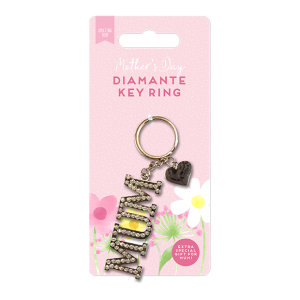 Mum Diamante Keyring