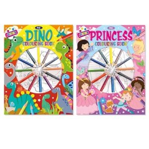 Assorted Colouring Book & Pencils