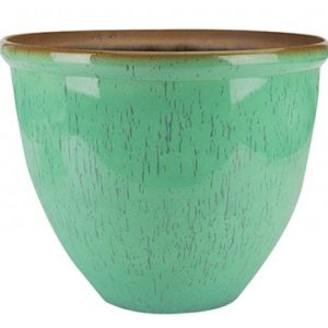 Turquoise Ceramic Look Planter (30cm)
