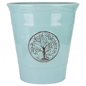 Powder Blue Deluxe Plastic Planter (40cm)
