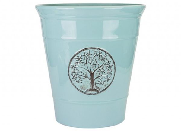 Powder Blue Deluxe Plastic Planter (40cm)