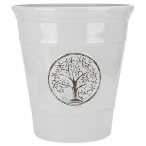 Grey Deluxe Plastic Planter (40cm)
