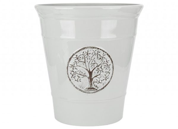 Grey Deluxe Plastic Planter (40cm)