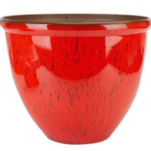 Red Ceramic Look Planter (40cm)
