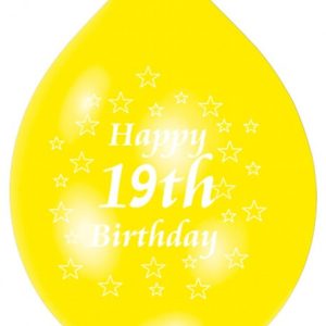 Happy Birthday 19th Balloons