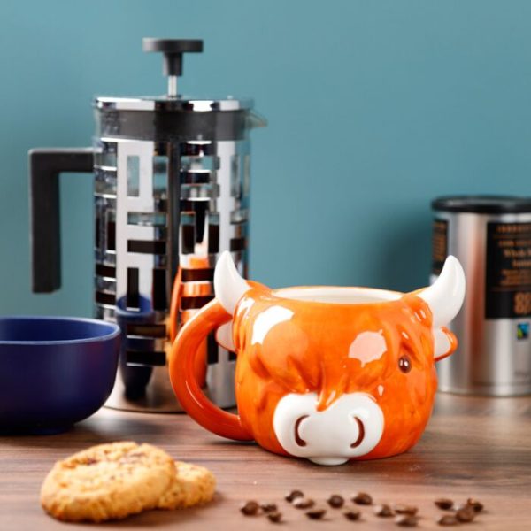 Ceramic Shaped Head Mug - Highland Coo Cow