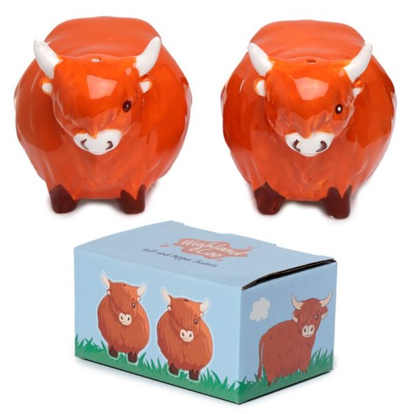 Ceramic Salt & Pepper Set - Highland Coo