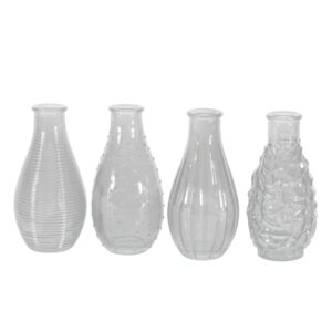 Clear Vintage Bud Vase (Assorted) -14cm x 7cm